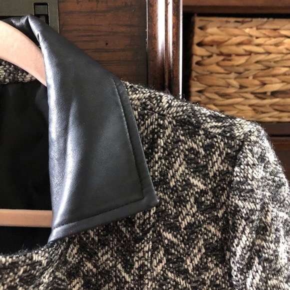 Romeo and Juliet Couture for Gossip Girl wool and faux leather tweed jacket in L - Picture 3 of 8